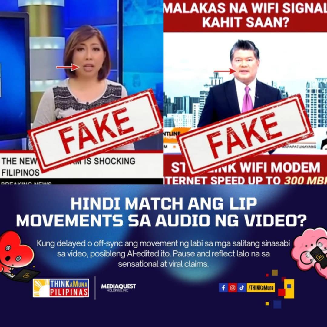 Totoo ba ‘to o gawa-gawa lang? 🤔
Hindi lahat ng nakikita mo online especially ngayong election season ay authentic. AI-generated quotes, deepfake videos, fake endorsements? Yes, these exist and they’re dangerous lalo na kung nagagamit sa misinformation at disinformation.
Kaya #THINKaMuna tayo, Kapatid! Learn how to spot fake and AI-generated images and videos na madaling mag-viral sa social media!
#THINKaMunaPilipinas
#AIUseResponsibly